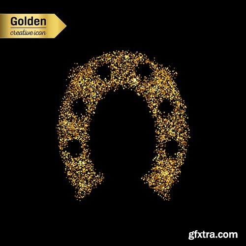 Golden creative icon - 6 EPS