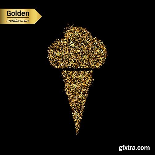 Golden creative icon - 6 EPS