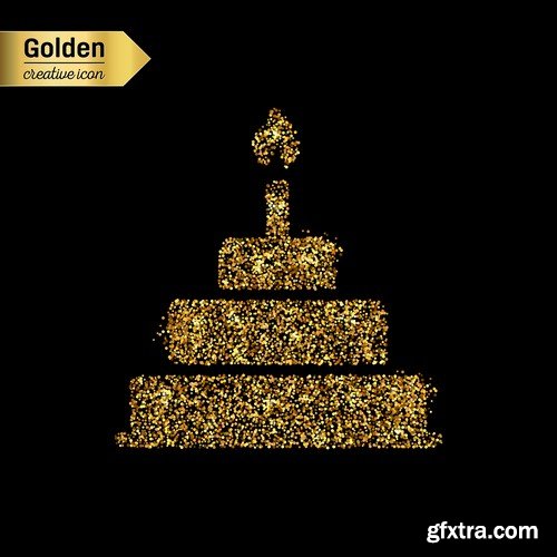 Golden creative icon - 6 EPS