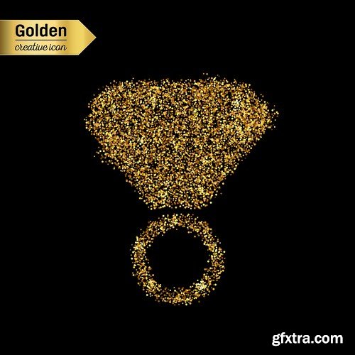 Golden creative icon - 6 EPS