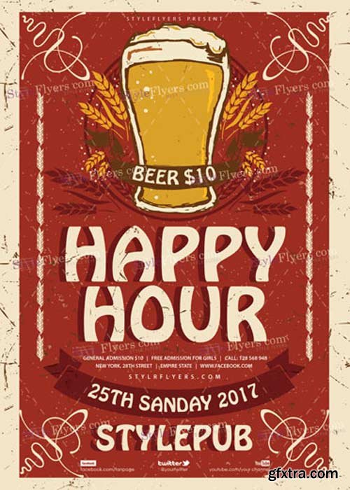 Happy Hour V10 PSD Flyer Template