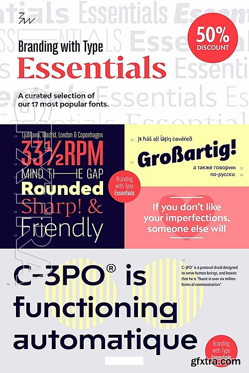 MF - Branding With Type Essentials Bundle - 17 fonts: $75.00