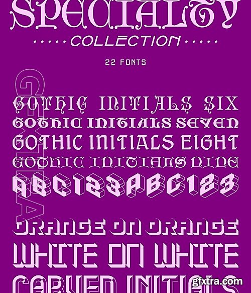 MF - Gerald Gallo’s Specialty Collection Fonts - 22 fonts: $49.00