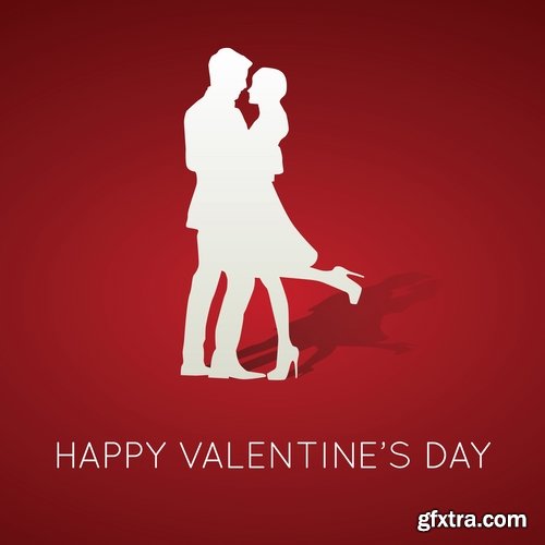 Collection flyer gift card Valentine's Day invitation card vector image 7-25 EPS