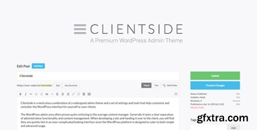 CodeCanyon - Clientside v1.5.0 - WordPress Admin Theme - 11154668