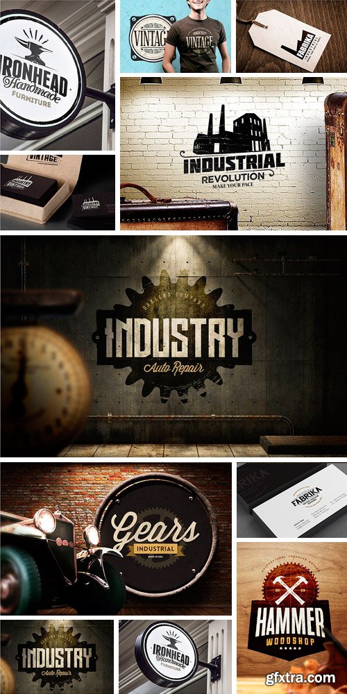 CM 1186158 - Vintage Industrial Logo Design