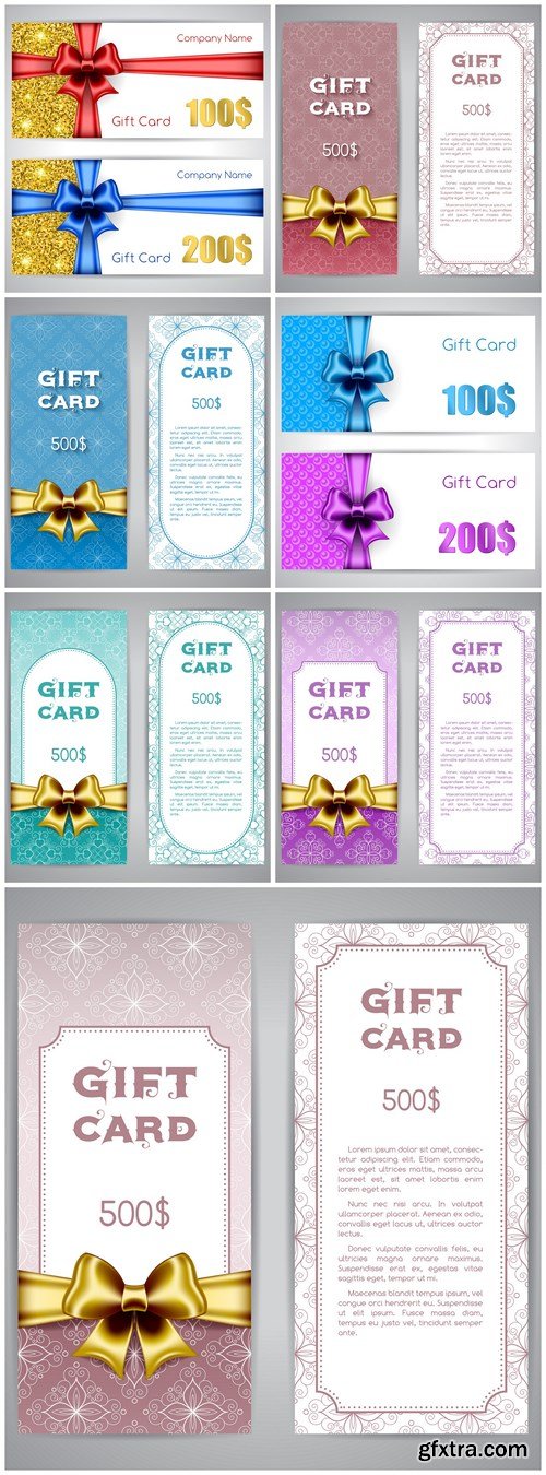 Gift card Template - 8 Vector