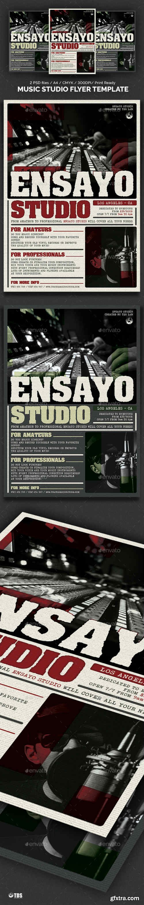 GR - Music Studio Flyer Template 19344239