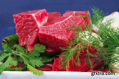 Collection of tuna raw fish catch production of red meat 2-25 HQ Jpeg