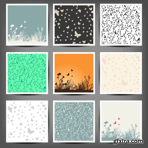 Collection book cover journal notebook flyer card business card banner vector image 62-25 EPS