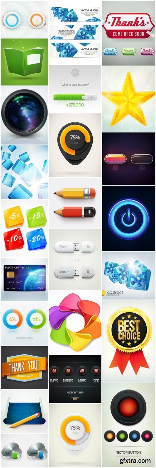 Different Creative Design Elements - 25 Vector