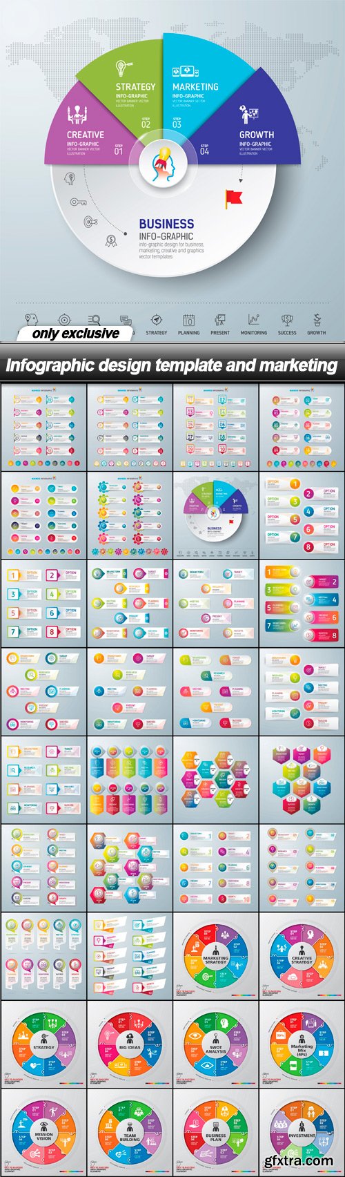 Infographic design template and marketing - 36 EPS