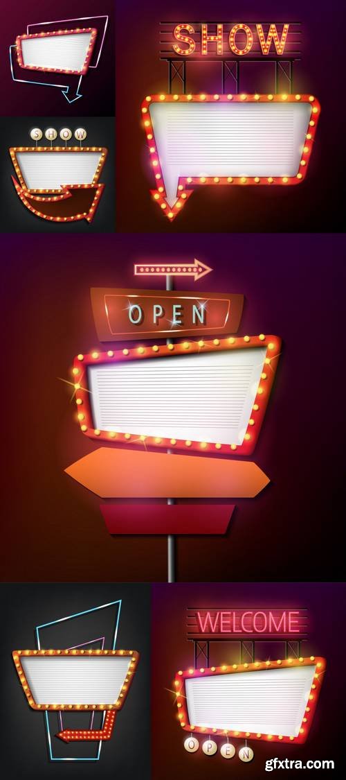 Signboard Retro Style with Light Frame