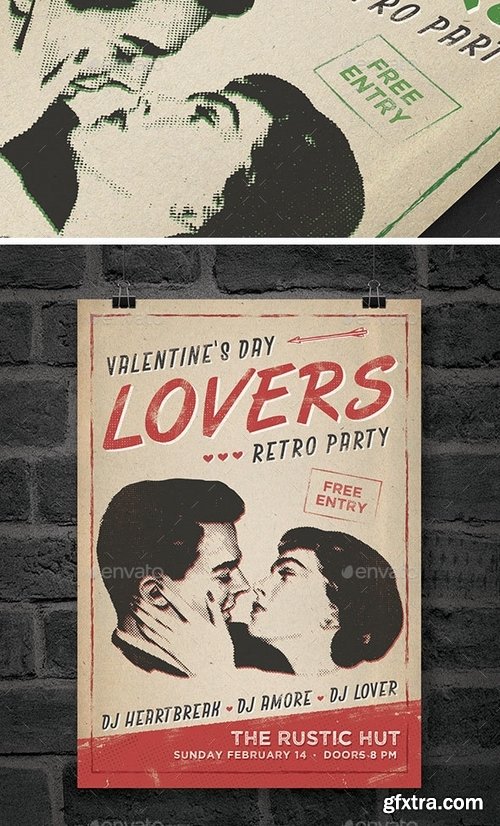 GraphicRiver - Retro Lovers Party Flyer 14545600