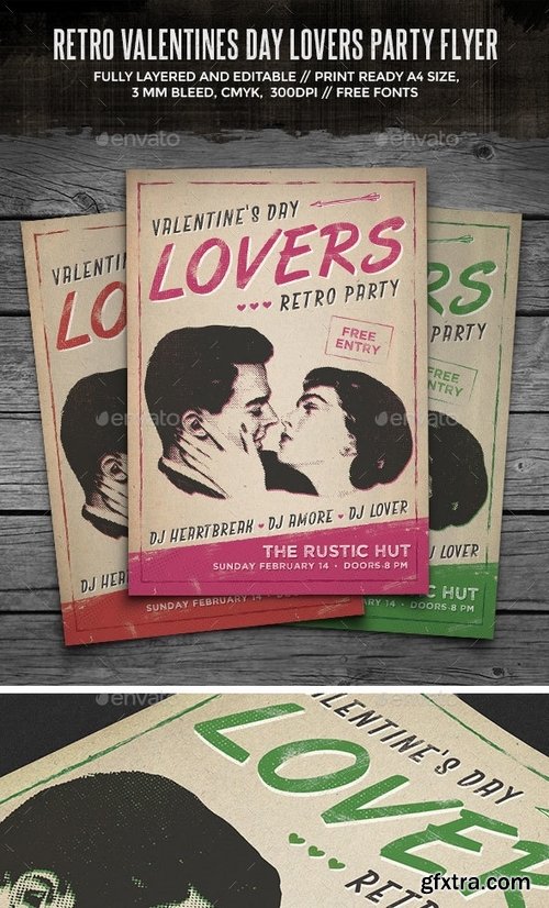 GraphicRiver - Retro Lovers Party Flyer 14545600