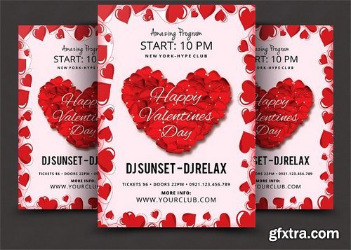 CM - Valentines Day Psd Flyer Template 1154682