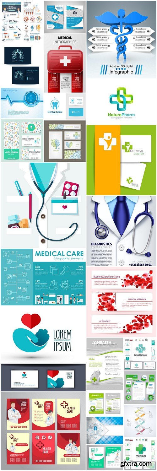 Medical Template Card Banners - 25 Vector