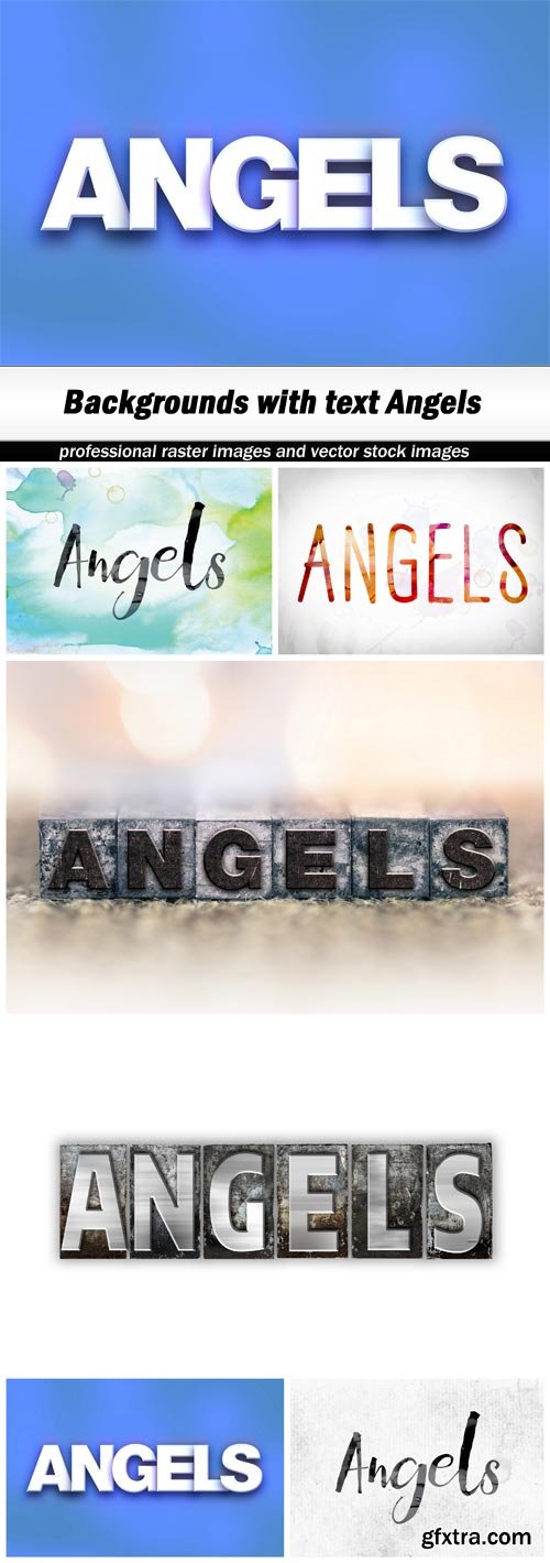 Backgrounds with text Angels - 6 UHQ JPEG