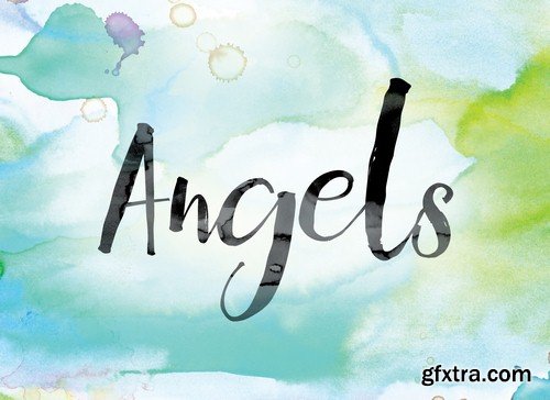 Backgrounds with text Angels - 6 UHQ JPEG