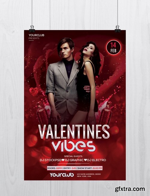 Valentines Vibes PSD Flyer Template