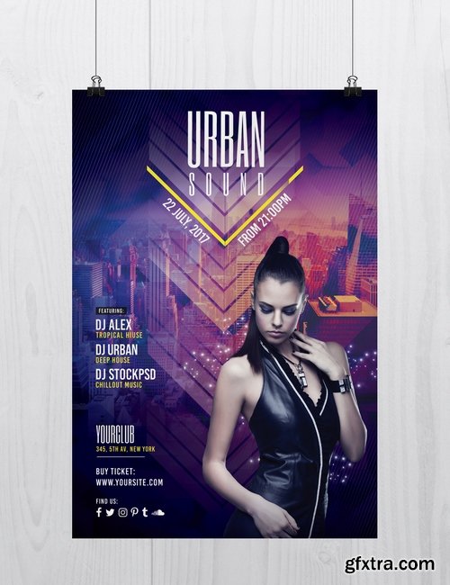 Urban Sound PSD Flyer Template