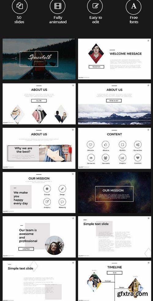 GraphicRiver - Spacefolk Bundle PowerPoint Template 3 in 1 18415393