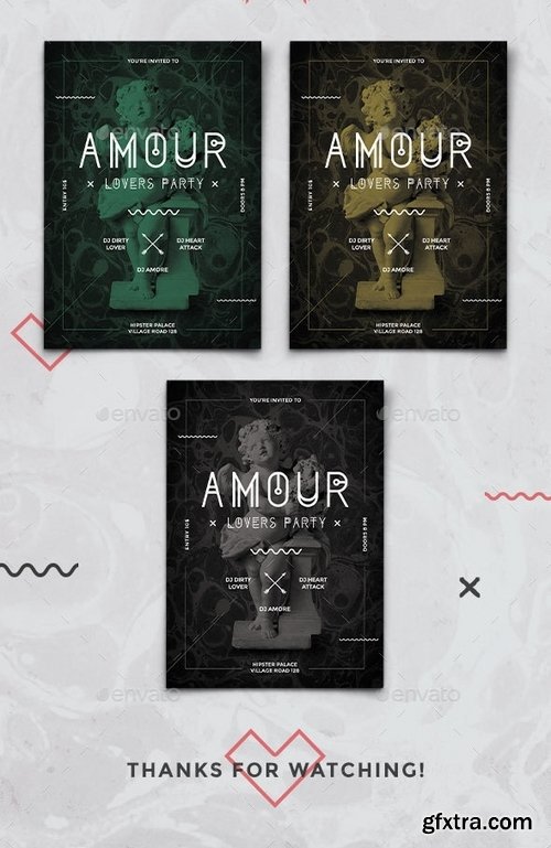 GraphicRiver - Amour - Modern Party FlyerPoster 14695196