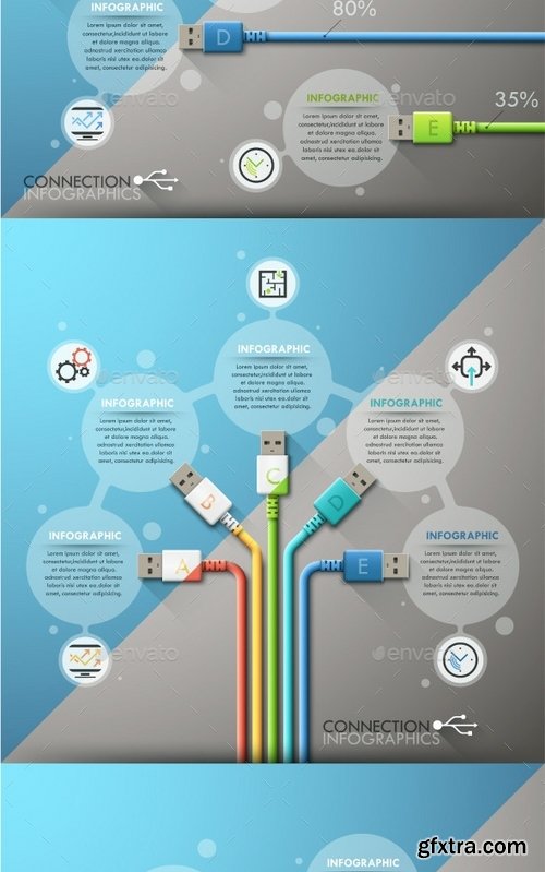 GraphicRiver - Connection Infographics Set (14 Items) 11641297