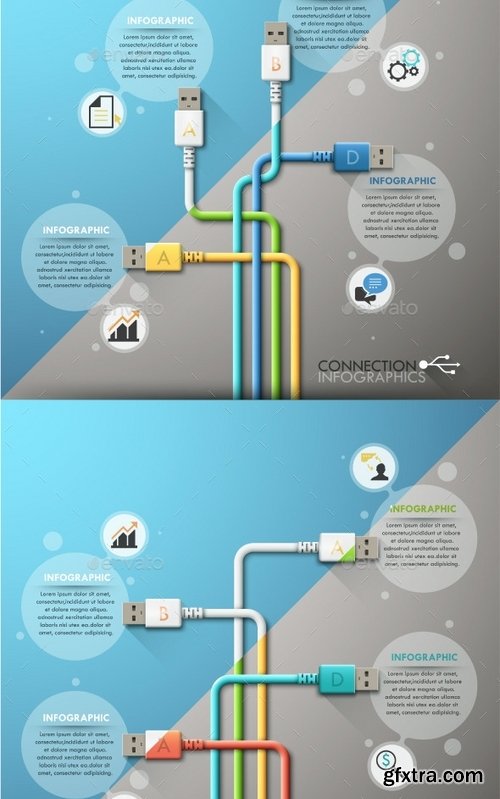 GraphicRiver - Connection Infographics Set (14 Items) 11641297