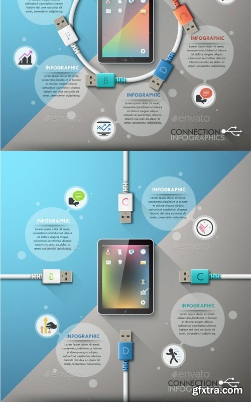 GraphicRiver - Connection Infographics Set (14 Items) 11641297