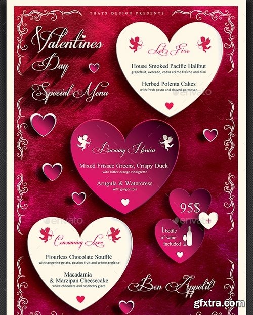 GraphicRiver - Valentines Day Flyer + Menu Bundle V1 14185345