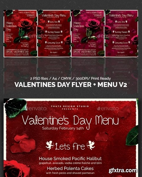 GraphicRiver - Valentines Day Flyer + Menu Bundle V2 14265794