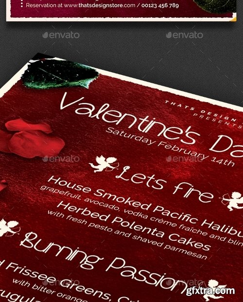 GraphicRiver - Valentines Day Flyer + Menu Bundle V2 14265794