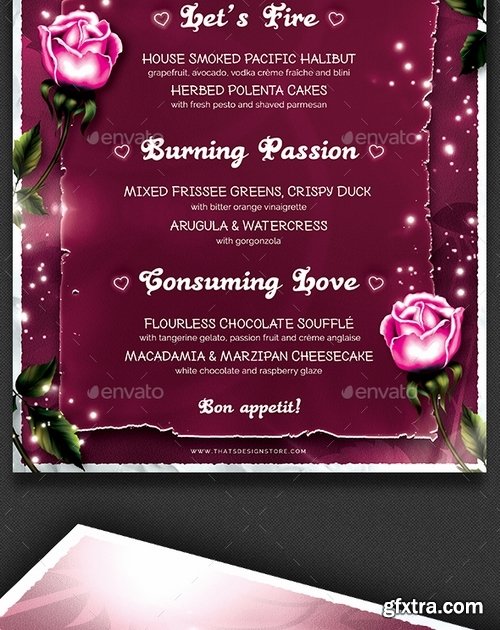 GraphicRiver - Valentines Day Flyer + Menu Bundle V7 14427136