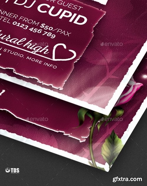 GraphicRiver - Valentines Day Flyer + Menu Bundle V7 14427136