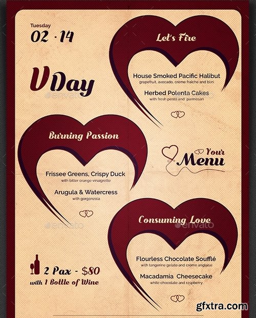 GraphicRiver - Valentines Day Flyer + Menu Templates V9 19308785