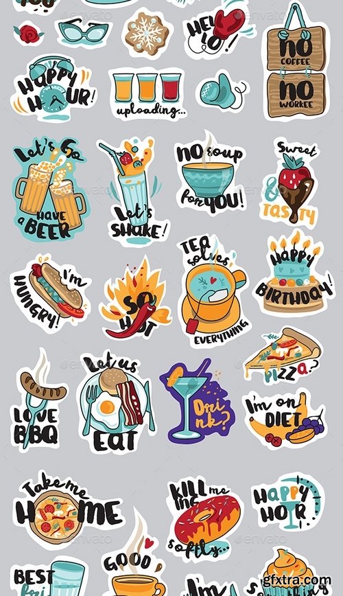 GraphicRiver - Hello Stickers 19371414