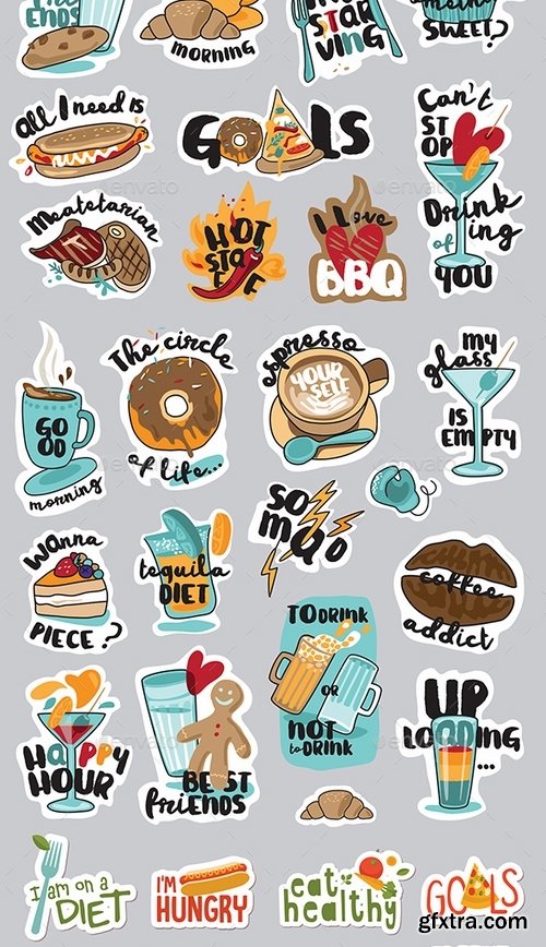 GraphicRiver - Hello Stickers 19371414