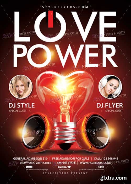 Love Power V5 PSD Flyer Template