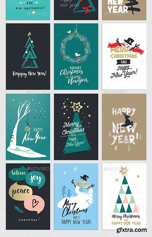 GraphicRiver - Christmas and New Year’s Greeting Cards 19167531