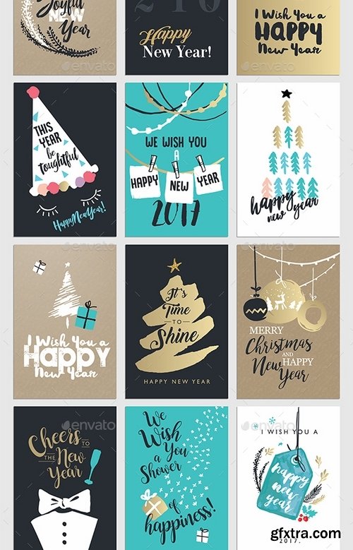 GraphicRiver - Christmas and New Year’s Greeting Cards 19167531