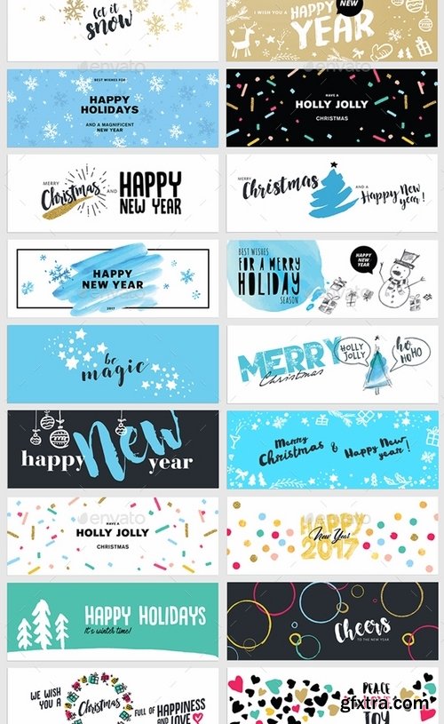 GraphicRiver - Christmas and New Year’s Facebook Covers 19167459