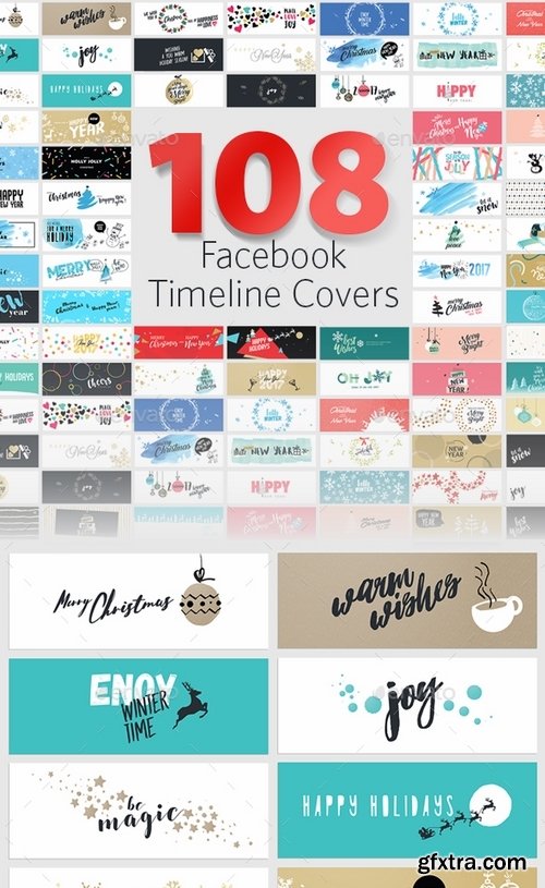 GraphicRiver - Christmas and New Year’s Facebook Covers 19167459