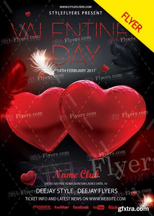 Valentines Day Party V33 PSD Flyer Template