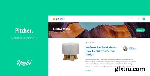 ThemeForest - Pitcher v1.0 -Theme for Any Content - 19064273