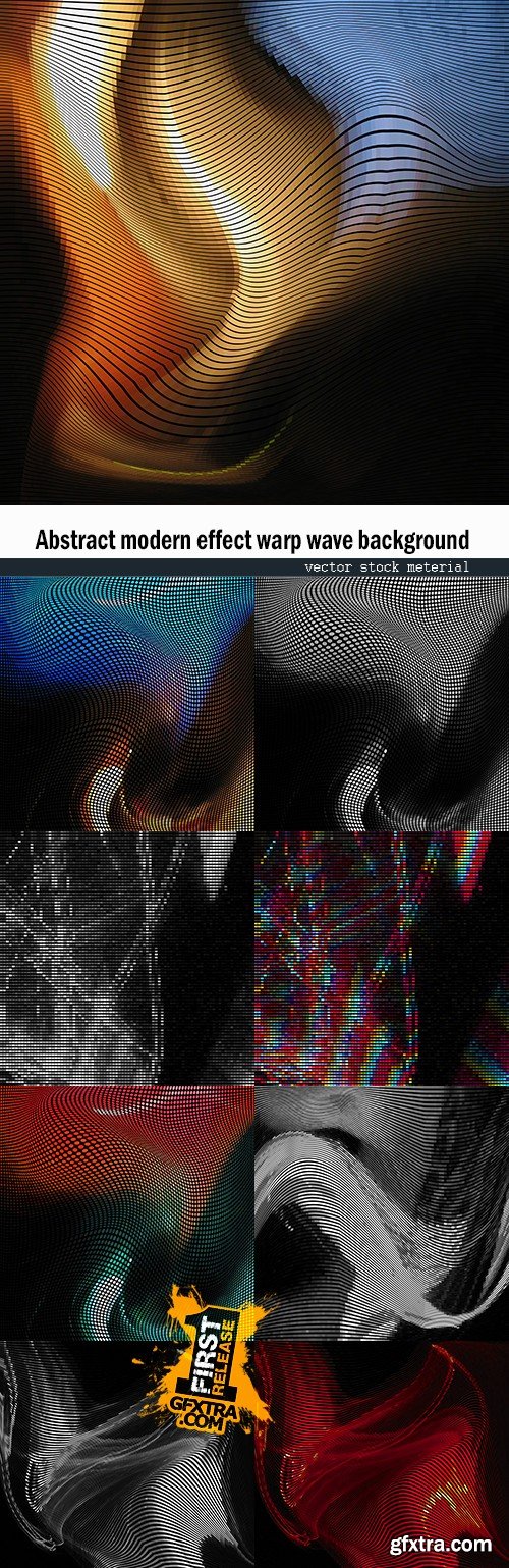 Abstract modern effect warp wave background