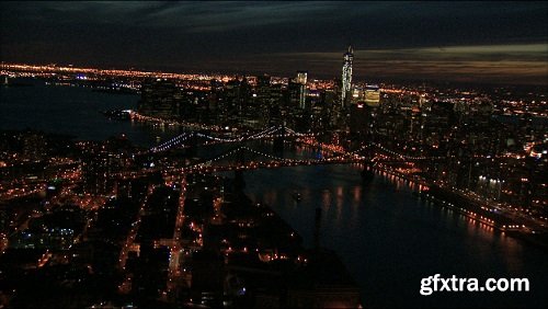 Nightime view of bridges