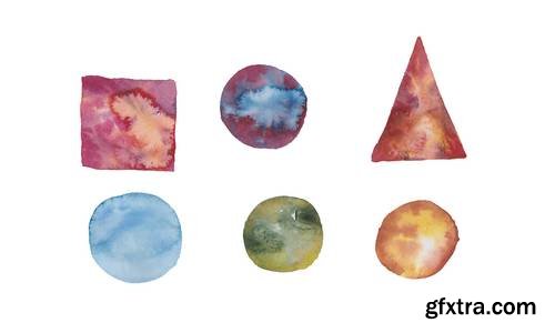 Set of Watercolor Elements