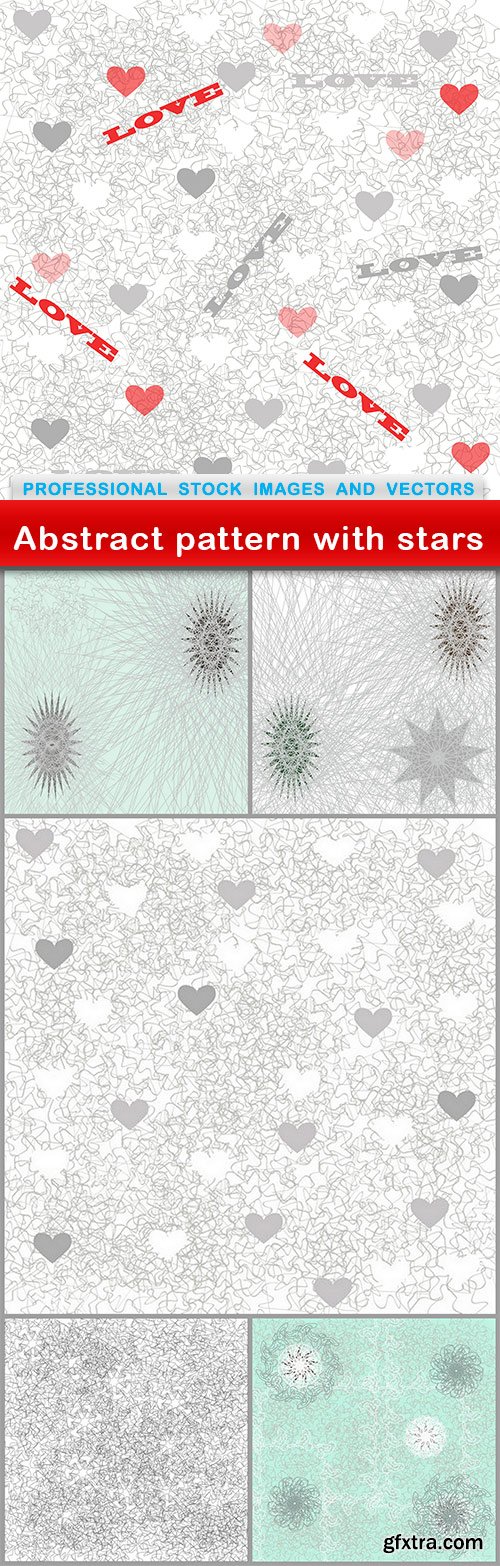 Abstract pattern with stars - 6 EPS