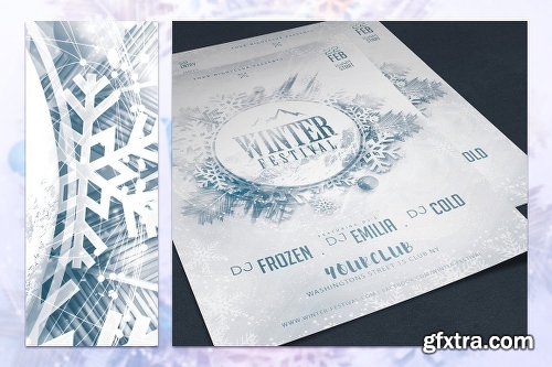 CreativeMarket Winter Festival Flyer Template 1153986